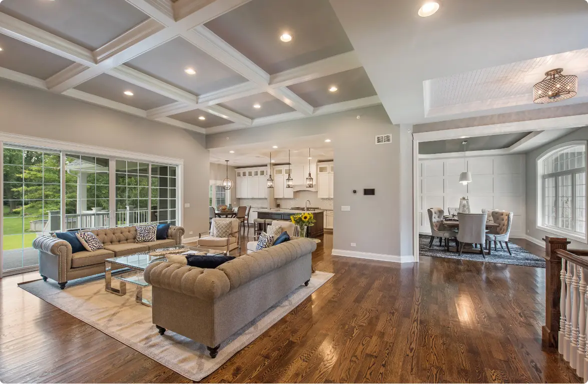 Elite Floors KY hardwood living room beautiful installation