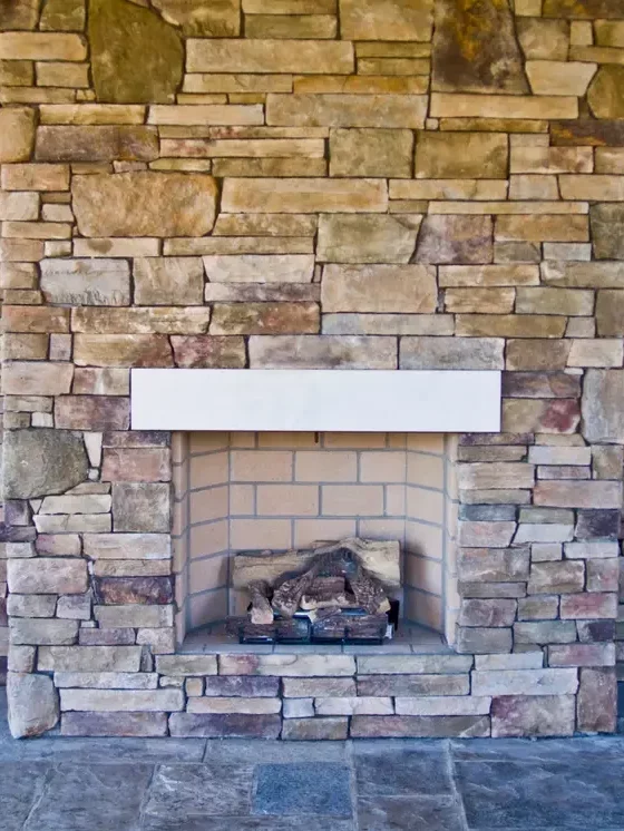 Elite Floors KY stone and brick fireplace outdoor quality installation