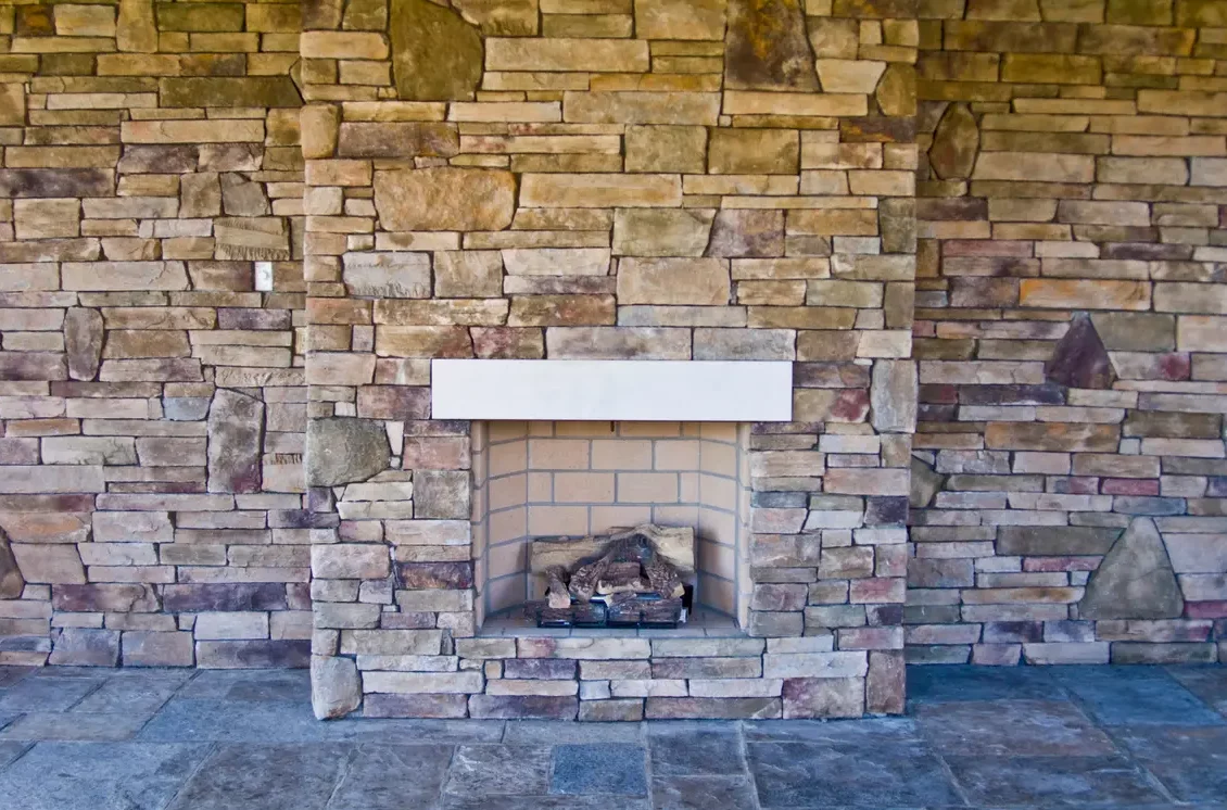 Elite Floors KY stone and brick fireplace outdoor quality installation